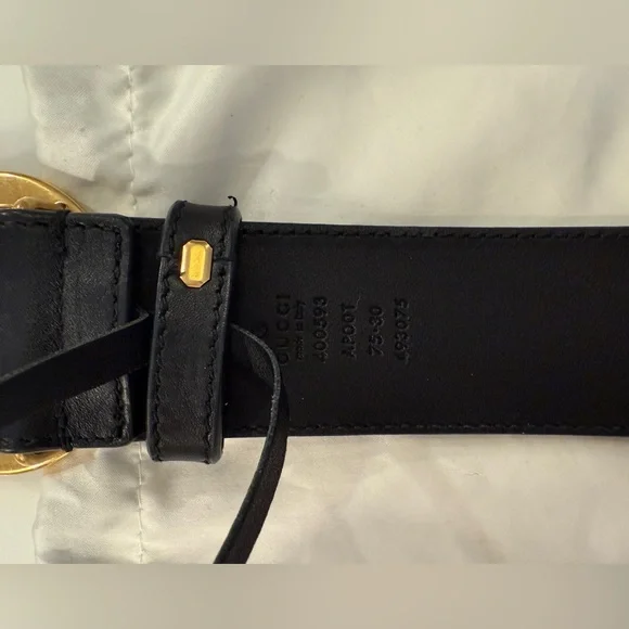 Gucci Marmont Double G Leather Belt – Black - Picture 3 of 4